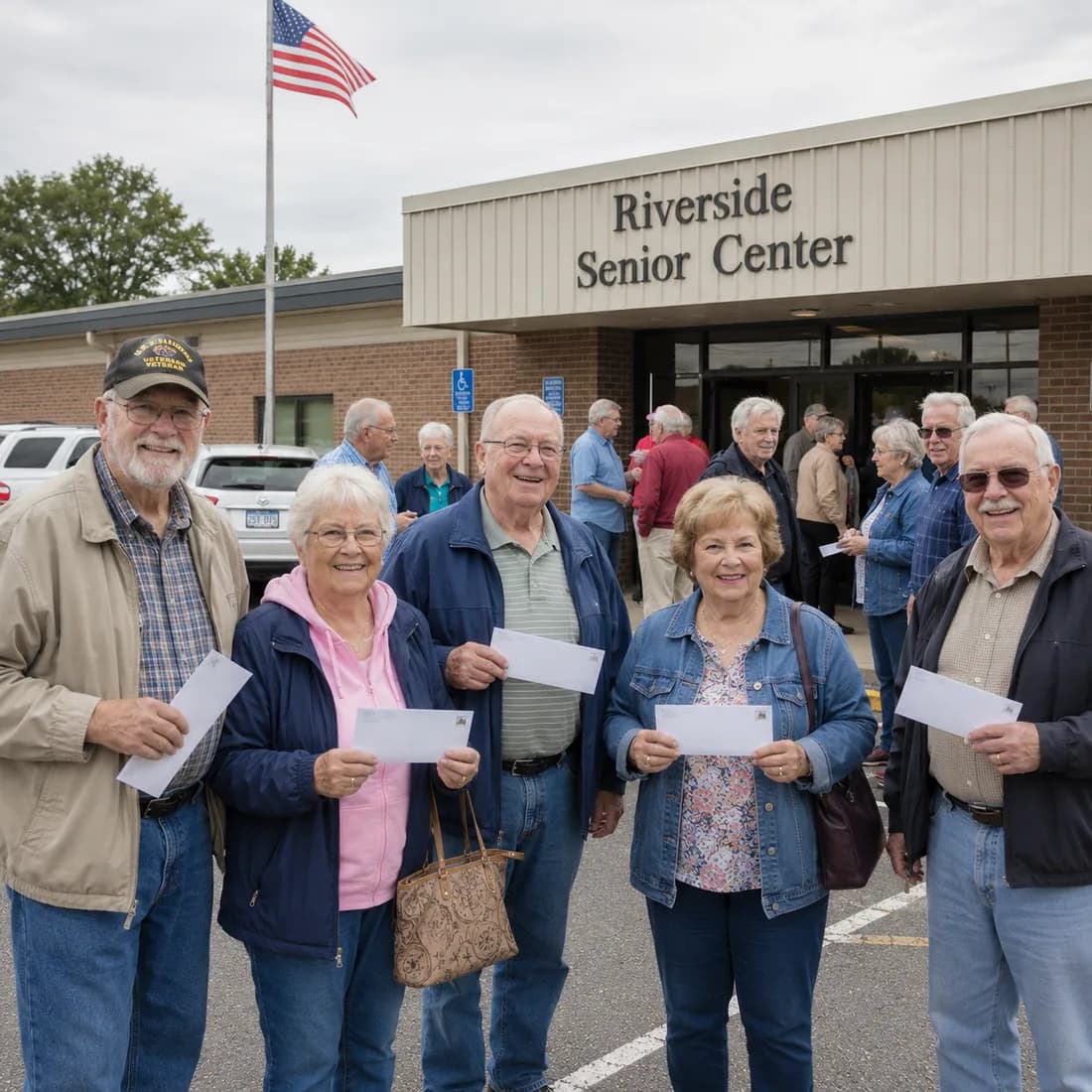Older adults at a local senior center
